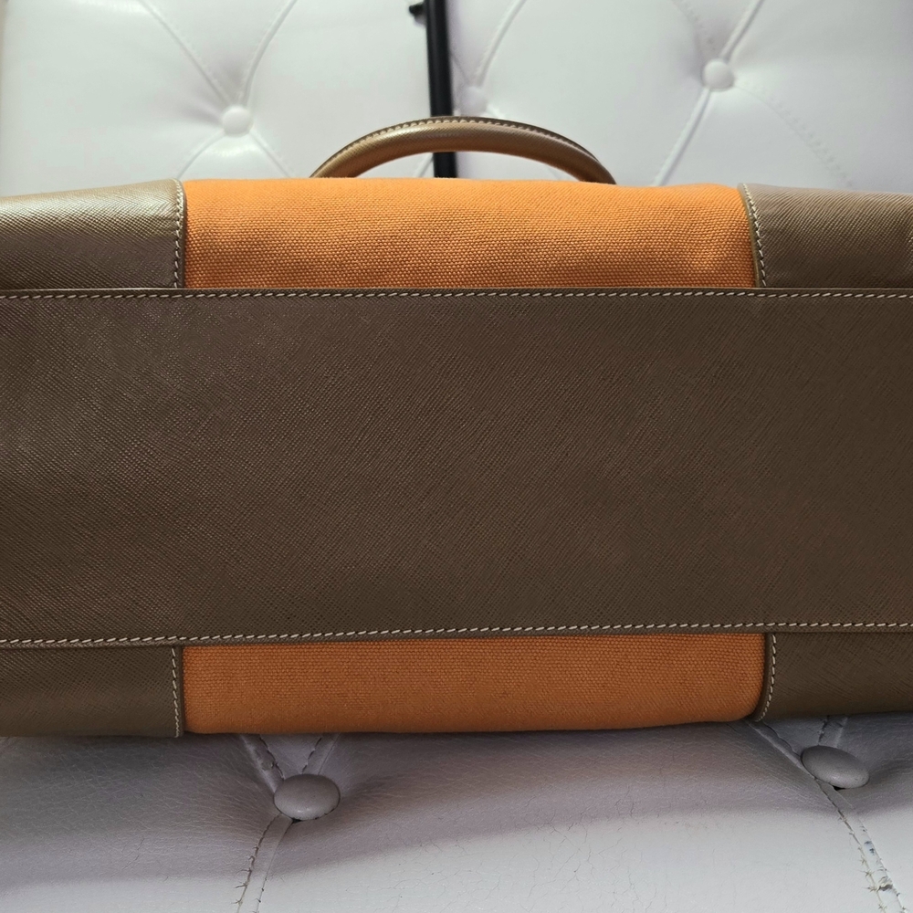 Prada Orange and Tan Women's Bag - Picture 5 of 11